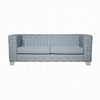 Reah Sofa Knitted Light Blue Chenille White Composite Wood 85’’ BM324358