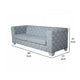 Reah Sofa Knitted Light Blue Chenille White Composite Wood 85’’ BM324358