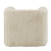 Savoir Swivel Accent Chair Modern Soft Furry Beige Fabric Round Arms BM324359