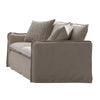 Savoir Loveseat 2 Accent Pillows Plush Modern Style Beige Linen 64’’ BM324360