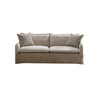 Savoir Sofa 2 Accent Pillows Contemporary Beige Linen Fabric 84’’ BM324362