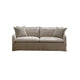 Savoir Sofa 2 Accent Pillows Contemporary Beige Linen Fabric 84’’ BM324362
