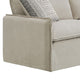 Savoir Sofa 2 Accent Pillows Contemporary Beige Linen Fabric 84’’ BM324362
