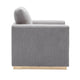 Sylvie Loveseat Gray Linen Gold Metal Modern Square Cushions 57’’ BM324364