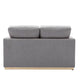 Sylvie Loveseat Gray Linen Gold Metal Modern Square Cushions 57’’ BM324364