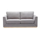 Sylvie Sofa Gray Linen Gold Metal Base Modern Square Cushions 77’’ BM324365