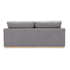 Sylvie Sofa Gray Linen Gold Metal Base Modern Square Cushions 77’’ BM324365