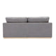 Sylvie Sofa Gray Linen Gold Metal Base Modern Square Cushions 77’’ BM324365