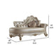 Antoine Chaise Lounger 2 Pillows Antique Pearl Faux Leather 81’’ BM324368