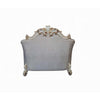 Antoine Accent Chair 2 Pillows Tufted Ivory Antique Pearl White BM324370