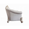 Antoine Loveseat 4 Pillows Ivory Fabric Antique Pearl Wood 66’’ BM324371