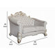 Antoine Loveseat 4 Pillows Ivory Fabric Antique Pearl Wood 66’’ BM324371