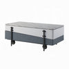 Mindy Coffee Table with Lift Top 3 Compartment Shelves White Gray 47’’ BM324380