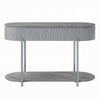 Doug Sofa Table Drawers Gray High Gloss Wood Chrome Metal 47’’ BM324384