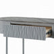 Doug Sofa Table Drawers Gray High Gloss Wood Chrome Metal 47’’ BM324384