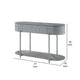 Doug Sofa Table Drawers Gray High Gloss Wood Chrome Metal 47’’ BM324384