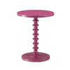 Toni Round Accent Table with Turned Pedestal Base 22’’ Purple Wood BM324388