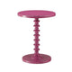 Toni Round Accent Table with Turned Pedestal Base 22’’ Purple Wood BM324388