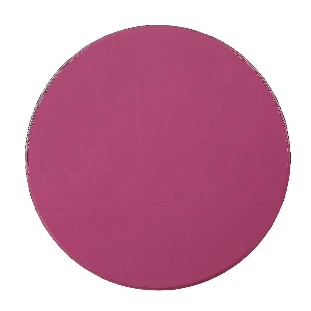 Toni Round Accent Table with Turned Pedestal Base 22’’ Purple Wood BM324388