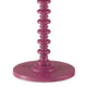 Toni Round Accent Table with Turned Pedestal Base 22’’ Purple Wood BM324388