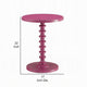 Toni Round Accent Table with Turned Pedestal Base 22’’ Purple Wood BM324388
