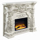 Rox LED Electric Fireplace, 62" Classic Resin Details, Antique White