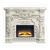 Rox LED Electric Fireplace 62’’ Classic Resin Details Antique White BM324389