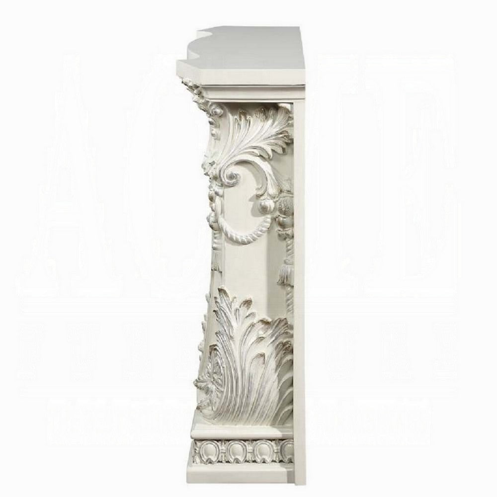 Rox LED Electric Fireplace 62’’ Classic Resin Details Antique White BM324389