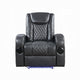 Liza Power Motion Recliner Chair Bluetooth USB Gray Faux Leather BM324391