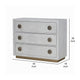 44’’ Wide Nightstand Dresser with Faux Crocodile Skin Silver Wood BM324392