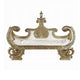 Rexx 71’’ Accent Bench Sofa Gold Ornate Carvings White Faux Leather BM324399