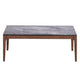 Evis Coffee Table Rectangular 47’’ Gray Faux Stone Top Brown Wood BM324403