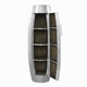 Barrel Shape Bar Cabinet 71 ’ Tall Contemporary Oblong Silver Metal BM324406