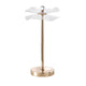 Accent Table Lamp, LED, Lotus Shape Acrylic Copper Gold Finish, 18"