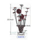 Accent Table Lamp LED Red Roses Trumpet Crystal Vase Chrome 21’’ BM324413