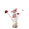 Accent Table Lamp LED Red Roses Crystal Square Vase Chrome 21’’ BM324415