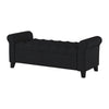 Shawn Storage Bench with Rolled Arms 50 Inch Button Tufted Dark Gray BM324421