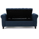 Shawn Storage Bench with Rolled Arms, 50" Button Tufted, Dark Blue