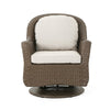 Kaia Outdoor Swivel Accent Chair Set of 2, Rattan Wicker Weave, Beige