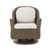 Kaia Outdoor Swivel Accent Chair Set of 2 Rattan Wicker Weave Beige