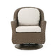 Kaia Outdoor Swivel Accent Chair Set of 2 Rattan Wicker Weave Beige
