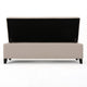 Storage Bench Ottoman, Ivory, 51" Cushioned Seat, Birch Wood Legs