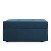 Low Accent Ottoman with Storage 31 Inch Square Tufted Navy Blue BM324432