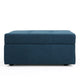 Low Accent Ottoman with Storage, 31 Inch Square, Tufted Navy Blue