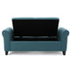 Shawn Storage Bench 50 Inch Rolled Arms Solid Wood Dark Teal Blue BM324433