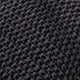 Alen Ottoman Cube Pouf, 21" Handcrafted Boho Dark Gray Knitted Cotton