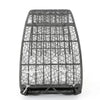 Outdoor Canopy Daybed, Gray Faux Rattan Frame with White Cushions