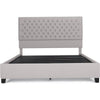 Amare Platform Queen Size Bed Button Tufted Light Gray Polyester BM324441