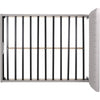 Amare Platform Queen Size Bed, Button Tufted Light Gray Polyester