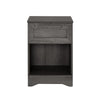 Vinie Nightstand with 1 Drawer and Shelf Modern Taupe Gray Finish BM324446